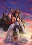 yande.re 319400 japanese_clothes kantai_collection kongou_(kancolle) mecha weapon wet wet_clothes zhujun0431.jpg